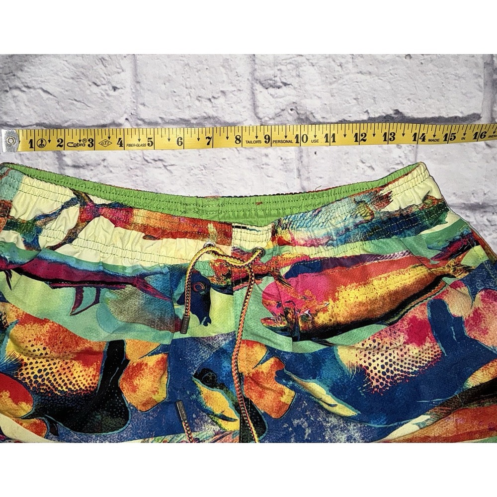 Mens Large Bugatchi Uomo paisley swim trunks shorts lined - Picture 4 of 6